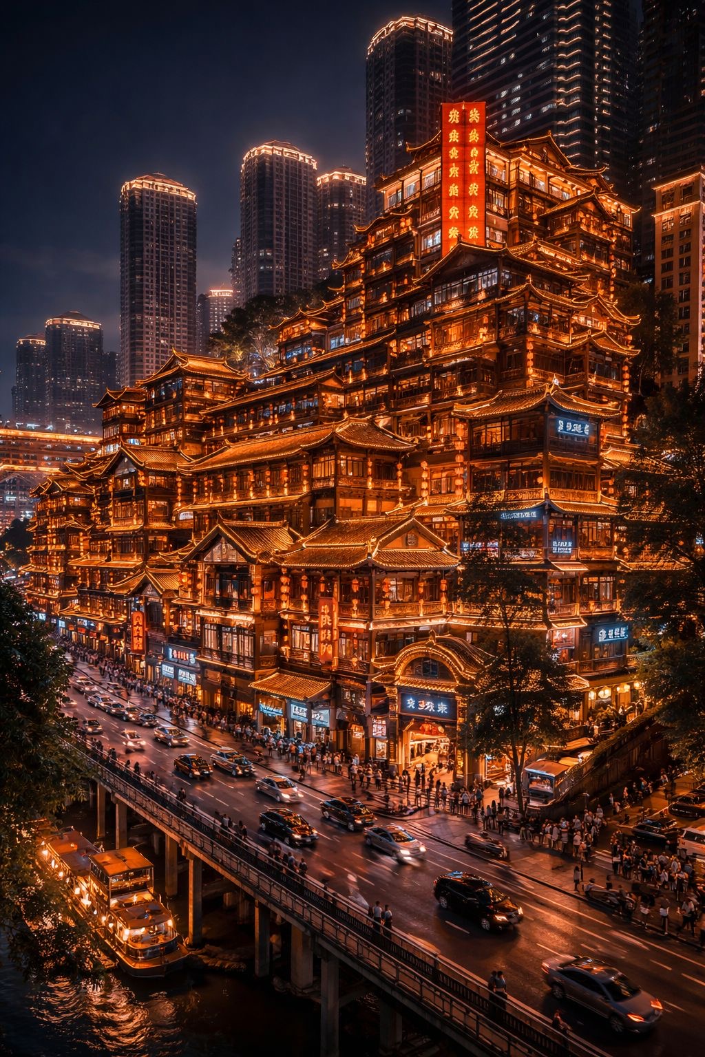 Hongyadong & Night Skyline